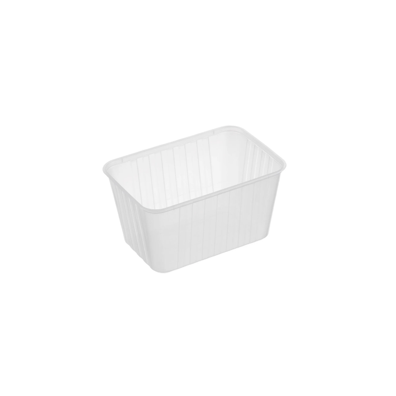 Plastic Ribbed Rectangular Container 1500ml