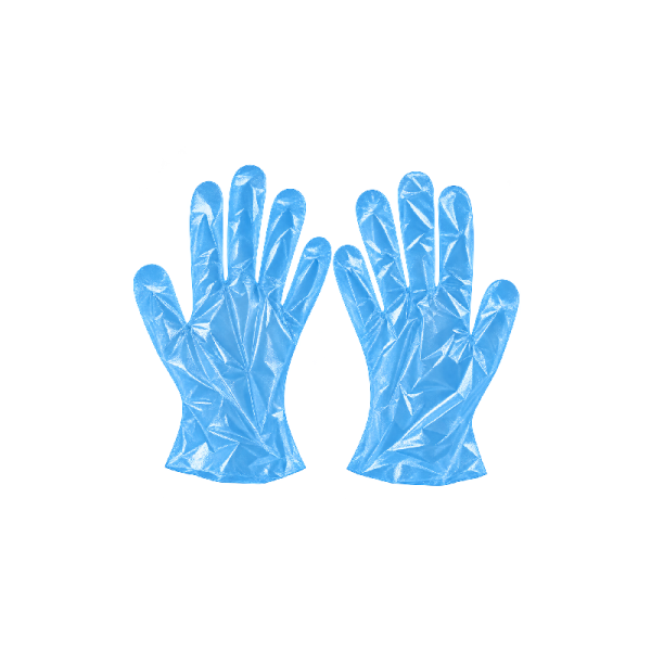 Poly Gloves Blue